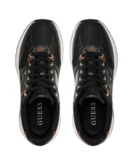 Sneakers Guess Donna Fonzi Runner G Logo Mesh Leather Black