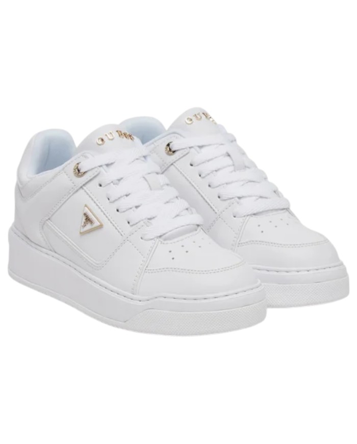 Sneakers Guess Donna Delove Triangle Logo Leather White