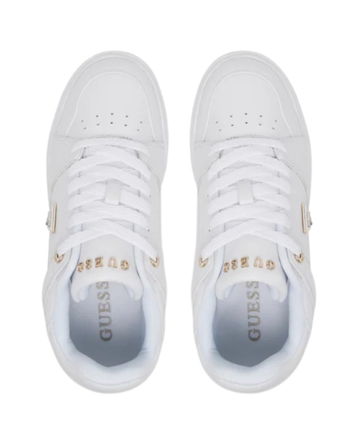 Sneakers Guess Donna Delove Triangle Logo Leather White