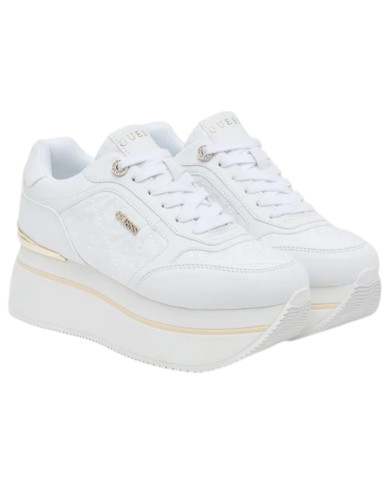 Sneakers Guess Donna Camrio 9 Platform 4G Logo Leather White