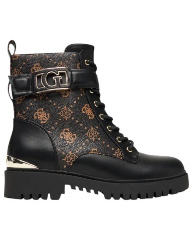 Stivaletto Guess Donna Oranda 2 4G Logo Peony Leather Black Brown