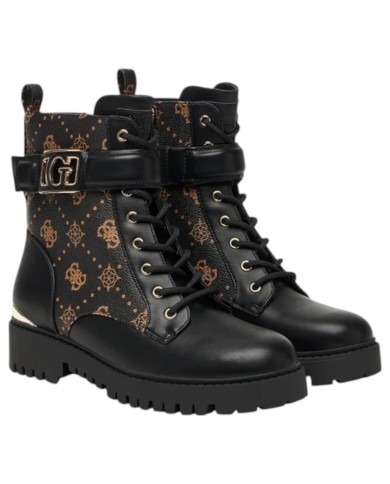 Stivaletto Guess Donna Oranda 2 4G Logo Peony Leather Black Brown