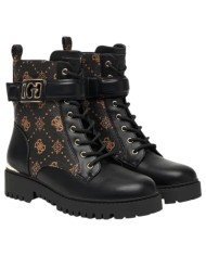 Stivaletto Guess Donna Oranda 2 4G Logo Peony Leather Black Brown