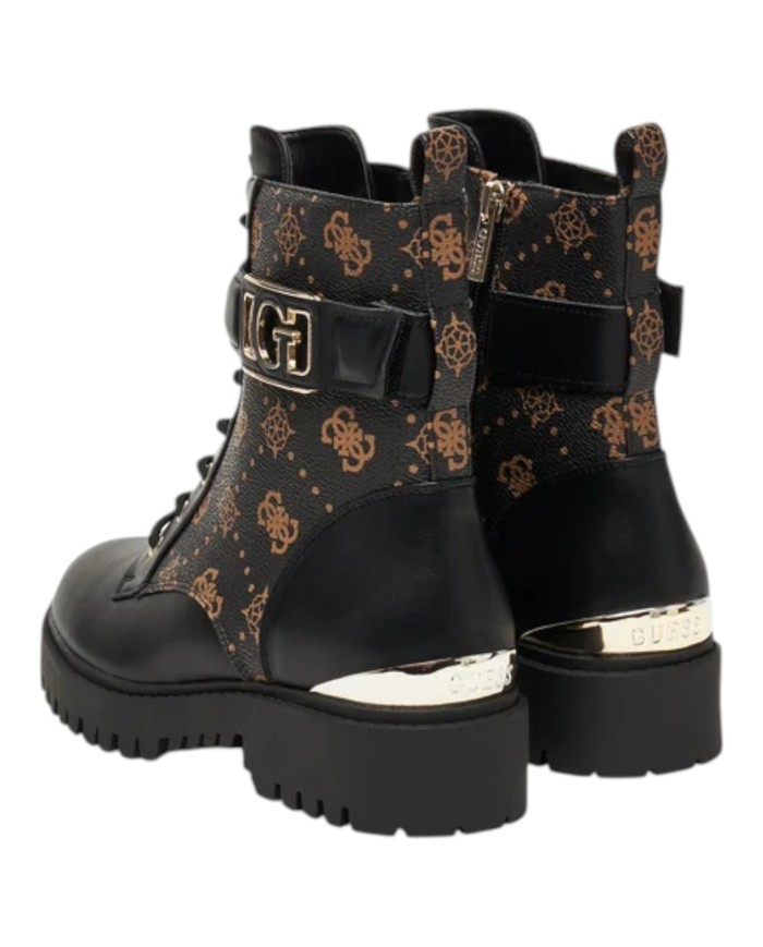 Stivaletto Guess Donna Oranda 2 4G Logo Peony Leather Black Brown