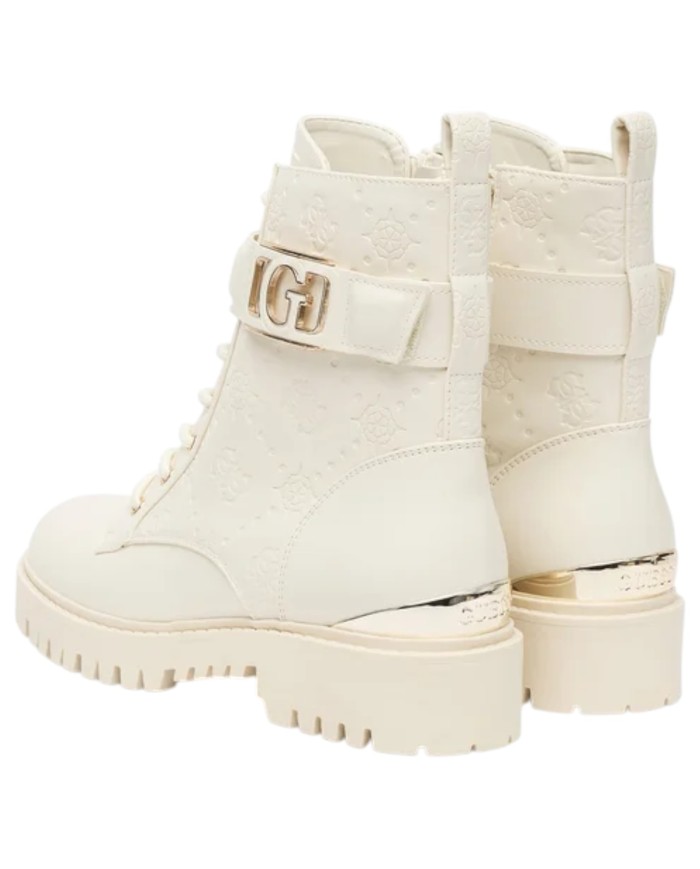 Stivaletto Guess Donna Oranda 2 4G Logo Peony Leather Ivory