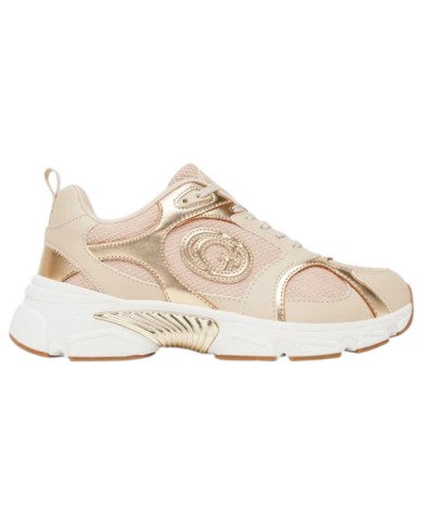 Sneakers Guess Donna Ibitha Runner Mesh Leather Sand