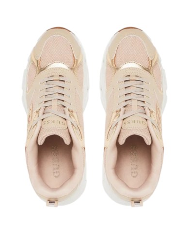 Sneakers Guess Donna Ibitha Runner Mesh Leather Sand