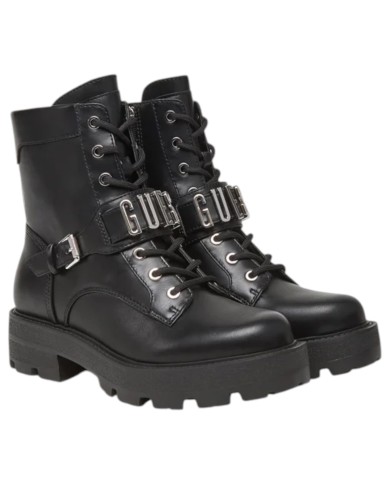 Stivaletto Guess Donna Yanzy Anfibio Leather Black