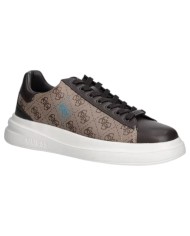 Sneakers Guess Uomo Elba 4G Logo Leather Beige Brown
