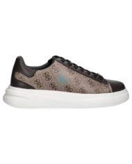 Sneakers Guess Uomo Elba 4G Logo Leather Beige Brown