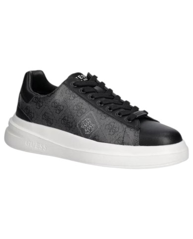 Sneakers Guess Uomo Elba 4G Logo Leather Black