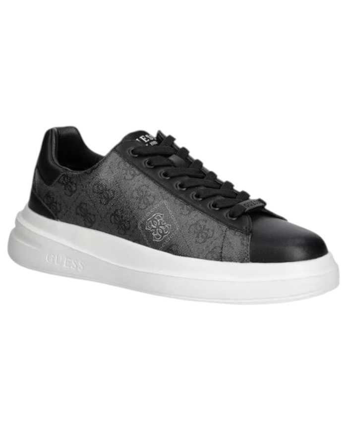 Sneakers Guess Uomo Elba 4G Logo Leather Black