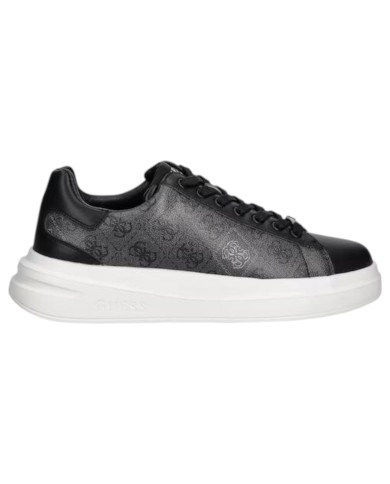 Sneakers Guess Uomo Elba 4G Logo Leather Black