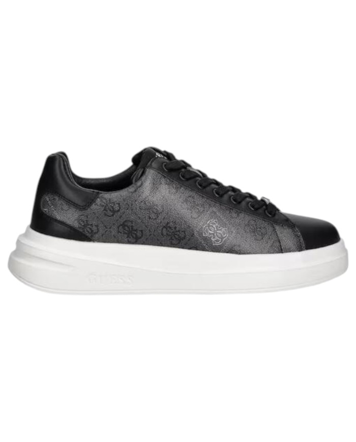 Sneakers Guess Uomo Elba 4G Logo Leather Black