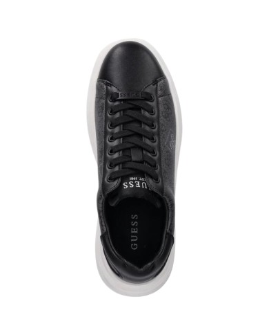 Sneakers Guess Uomo Elba 4G Logo Leather Black