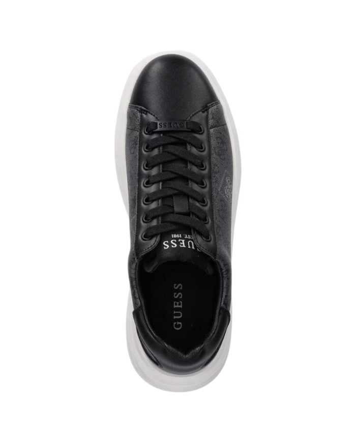 Sneakers Guess Uomo Elba 4G Logo Leather Black