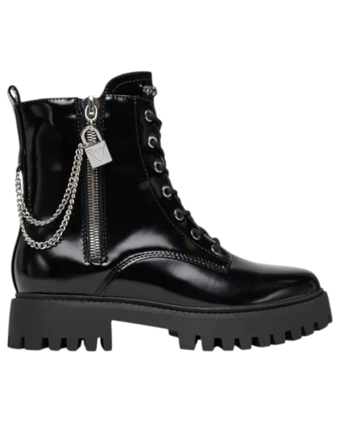 Stivaletto Guess Donna Anfibio Fiorelo Leather Black