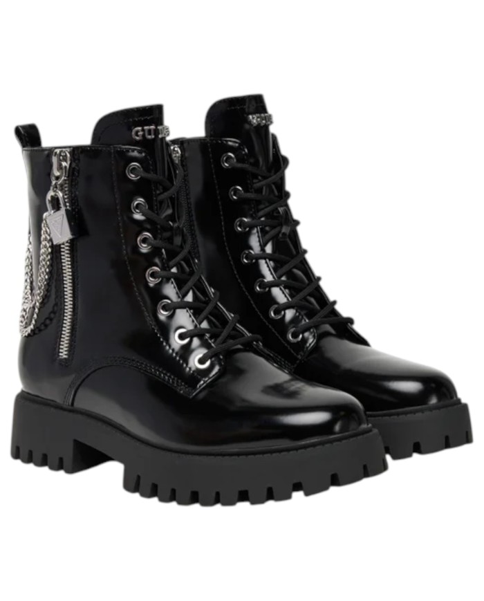 Stivaletto Guess Donna Anfibio Fiorelo Leather Black