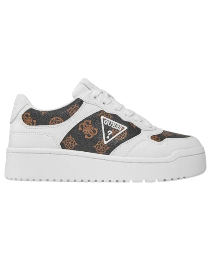 Sneakers Guess Donna Miram 2 4G Logo Peony Leather White Brown