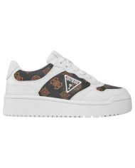 Sneakers Guess Donna Miram 2 4G Logo Peony Leather White Brown