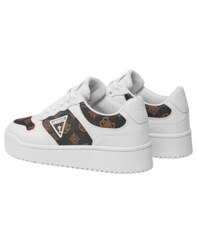 Sneakers Guess Donna Miram 2 4G Logo Peony Leather White Brown