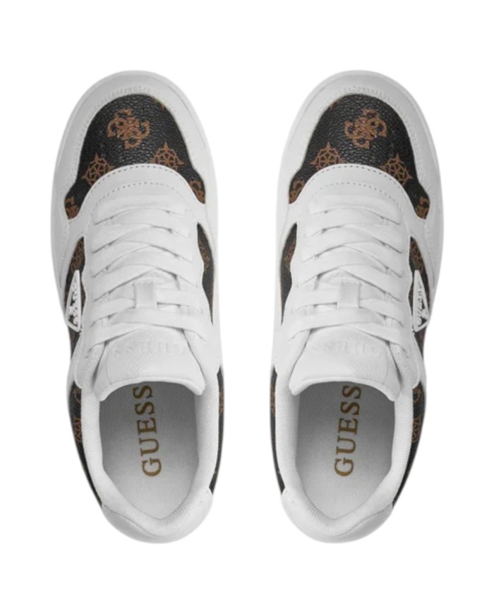 Sneakers Guess Donna Miram 2 4G Logo Peony Leather White Brown