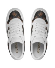 Sneakers Guess Donna Miram 2 4G Logo Peony Leather White Brown