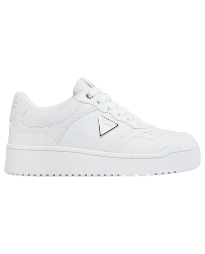 Sneakers Guess Donna Miram Triangle Logo Leather White