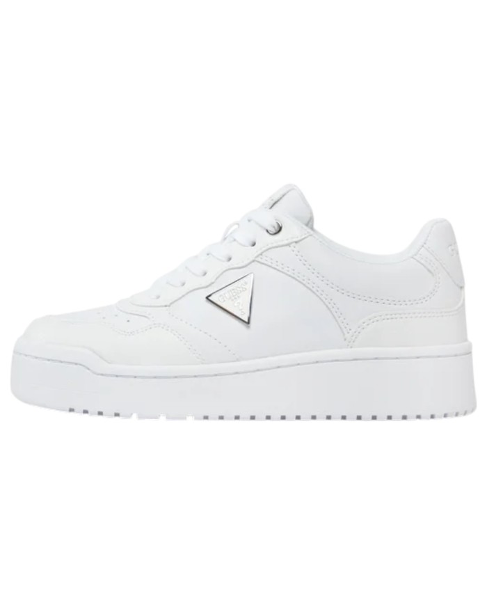 Sneakers Guess Donna Miram Triangle Logo Leather White