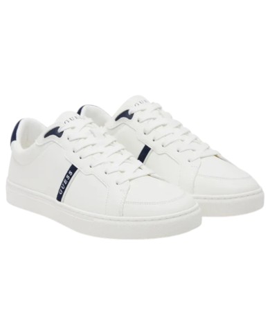 Sneakers Guess Uomo Todi 4 Suede Leather Off White Blue