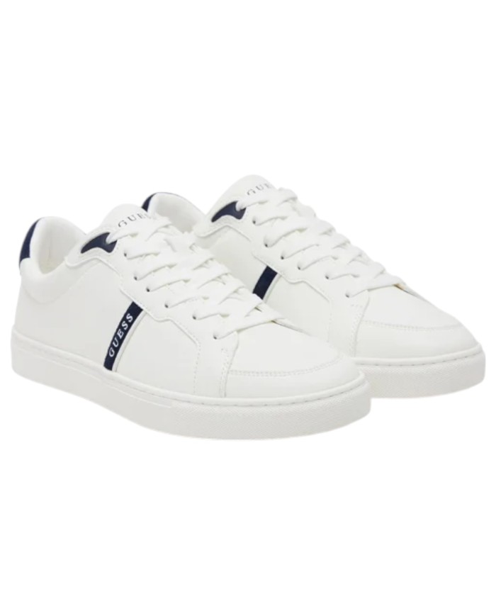 Sneakers Guess Uomo Todi 4 Suede Leather Off White Blue