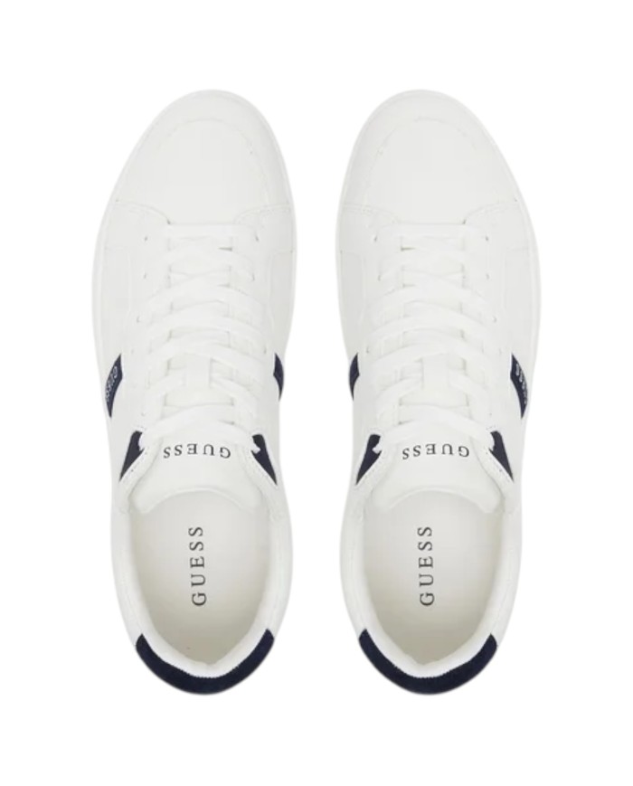 Sneakers Guess Uomo Todi 4 Suede Leather Off White Blue