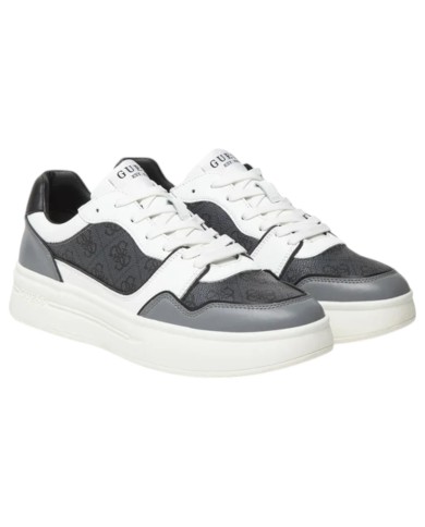 Sneakers Guess Uomo Winno 2 4G Logo Leather White Grey Coal