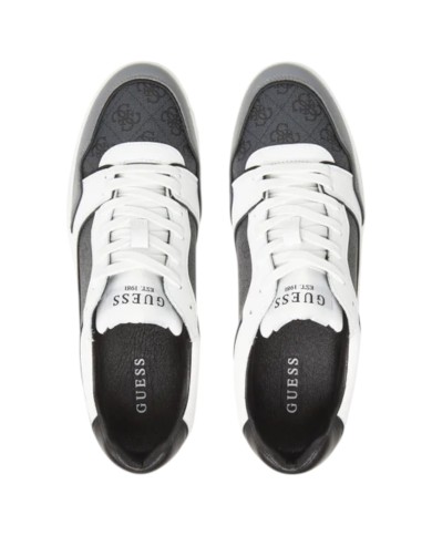 Sneakers Guess Uomo Winno 2 4G Logo Leather White Grey Coal
