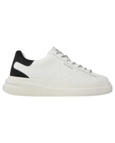 Sneakers Uomo Guess Elba Patch Logo Leather White Black