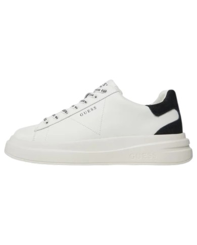 Sneakers Uomo Guess Elba Patch Logo Leather White Black