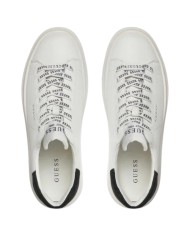 Sneakers Uomo Guess Elba Patch Logo Leather White Black