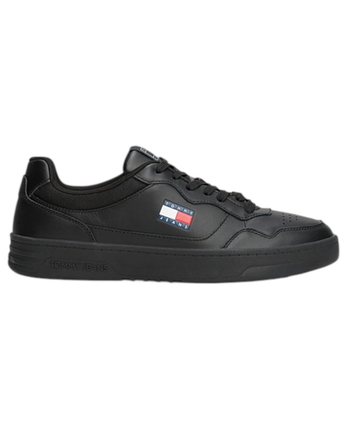Sneakers Uomo Tommy Hilfiger Tjm Cup Flag Logo Leather Black
