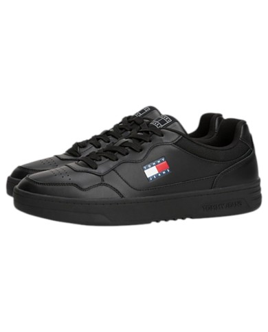 Sneakers Uomo Tommy Hilfiger Tjm Cup Flag Logo Leather Black