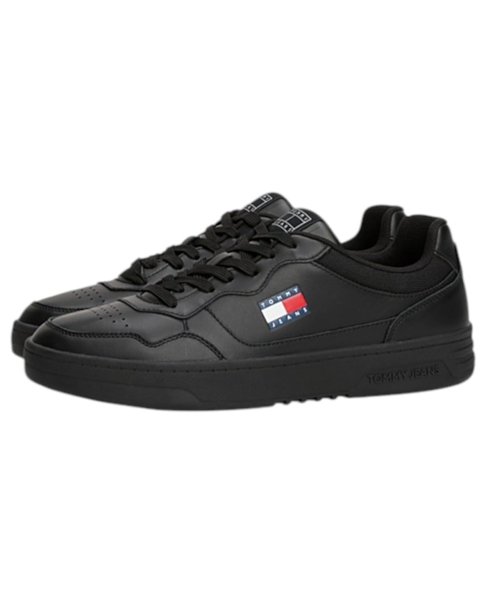 Sneakers Uomo Tommy Hilfiger Tjm Cup Flag Logo Leather Black