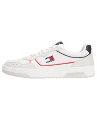 Sneakers Uomo Tommy Hilfiger Tjm Cup Flag Logo Leather White