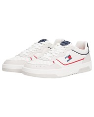 Sneakers Uomo Tommy Hilfiger Tjm Cup Flag Logo Leather White