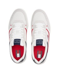 Sneakers Uomo Tommy Hilfiger Tjm Cup Flag Logo Leather White