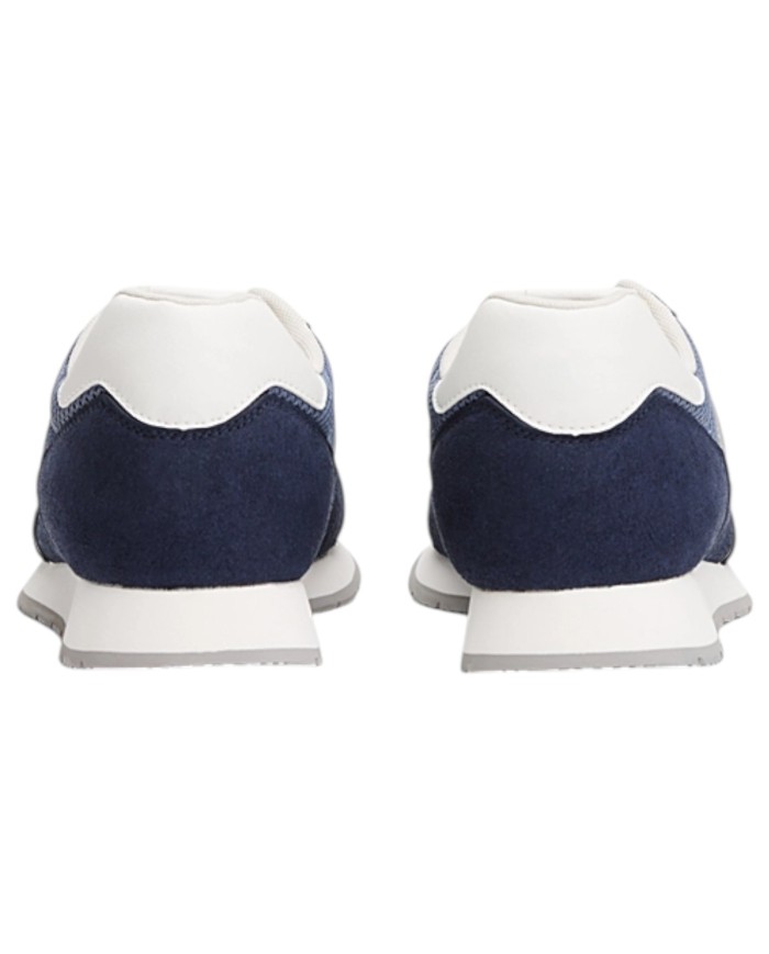 Sneakers Uomo Tommy Hilfiger Tjm Runner Flag Logo Mesh Leather Navy