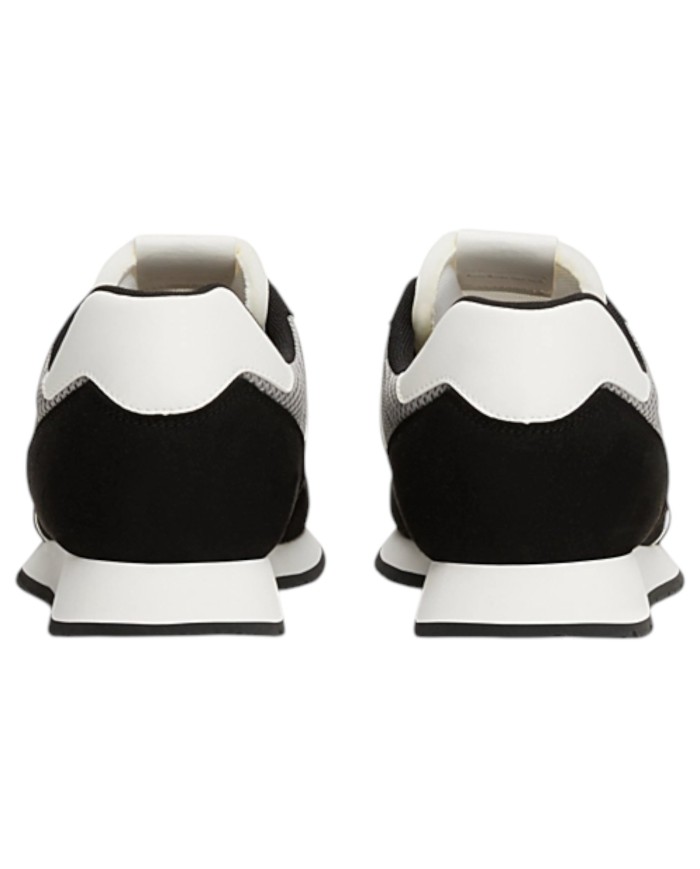 Sneakers Uomo Tommy Hilfiger Tjm Runner Flag Logo Mesh Leather Black