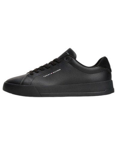 Sneakers Uomo Tommy Hilfiger Th Court Line Logo Leather Black