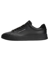 Sneakers Uomo Tommy Hilfiger Th Court Line Logo Leather Black