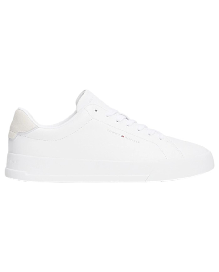 Sneakers Uomo Tommy Hilfiger Th Court Line Logo Leather White