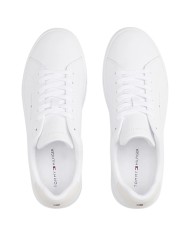 Sneakers Uomo Tommy Hilfiger Th Court Line Logo Leather White