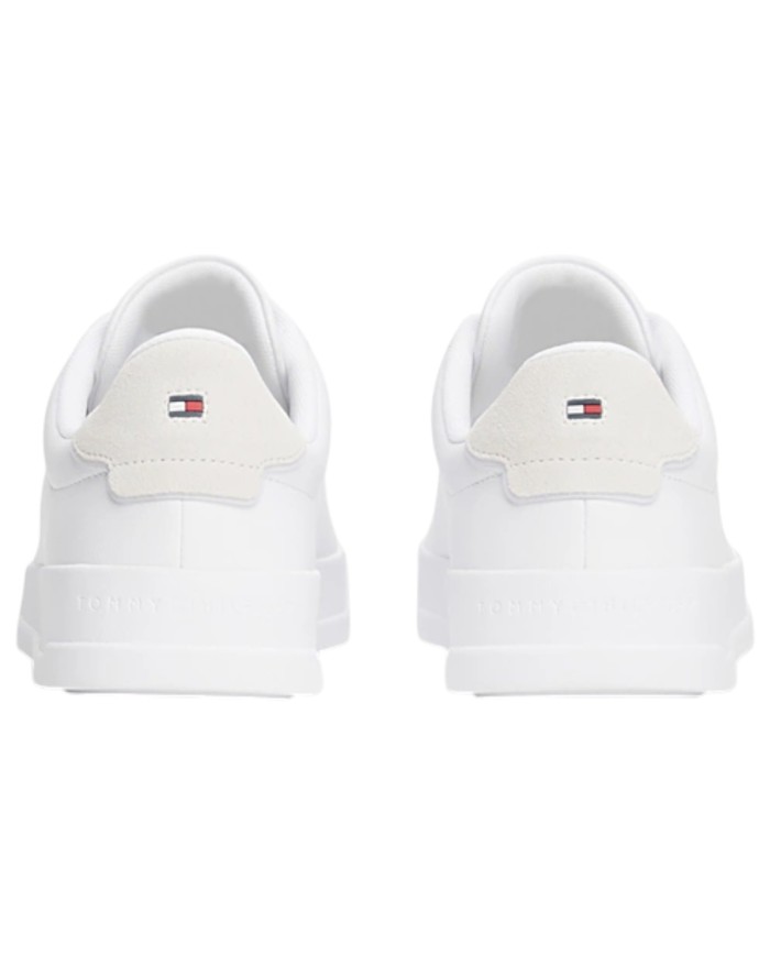 Sneakers Uomo Tommy Hilfiger Th Court Line Logo Leather White